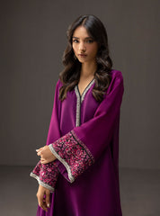 3 Piece Unstitched Embroidered and Printed SIlk Suit 226