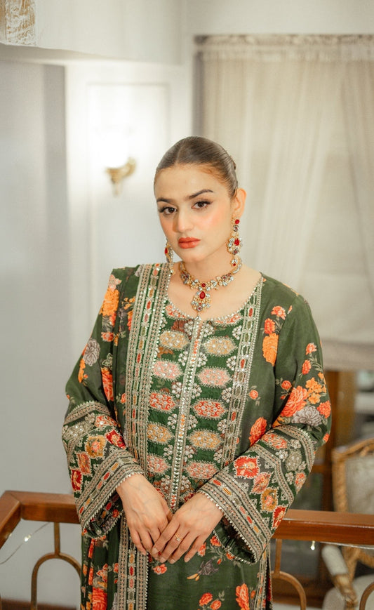 Aneelas Luxury Silk 3 Piece Unstitched 262