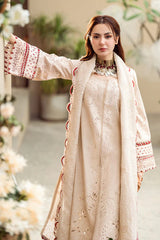 3PC - Embroidered Lawn Shirt with Embroidered Cotton Net Dupatta - QL 2660