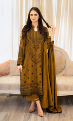 3PC - Unstiched Suit Lawn Article With Chiffon Dupata -251