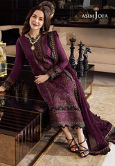 Asim Jofa Dhanak 3PC Embroidered With Dhanak Embroidered Dupatta 668