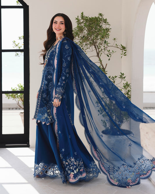 Qalamkar - Sahil Luxury Lawn Embrioidered Eid Collection - A713