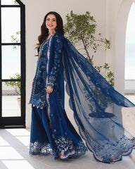 Qalamkar - Sahil Luxury Lawn Embrioidered Eid Collection - A713